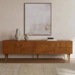 طاولة تلفاز خشبي بتصميم ريفي