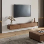 طاولة تلفاز بتصميم معلق بالجدار