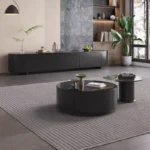 طقم طاولة قهوة مع تلفاز بطراز ايطالي