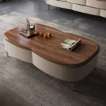 طقم طاولة قهوة مع تلفاز بتصميم ايطالي