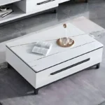 طقم طاولة قهوة مع تلفاز بتصميم مودرن