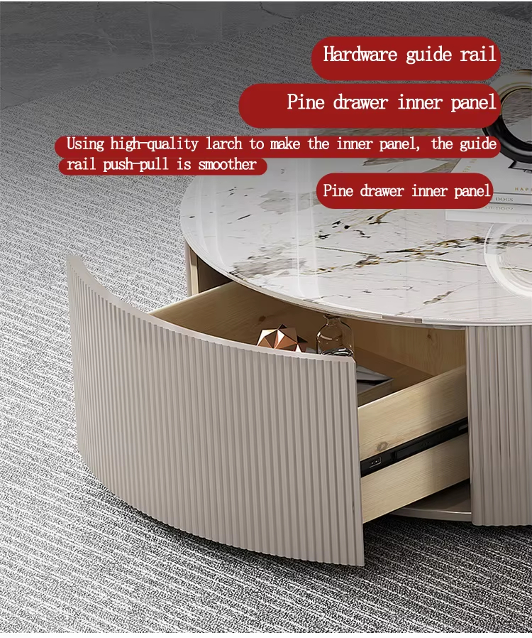 طقم طاولات تلفاز مع قهوة بتصميم عصري 