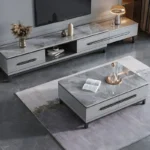 طقم طاولة قهوة مع تلفاز بتصميم مودرن - الصورة 2