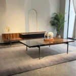 طقم طاولات قهوة مع تلفاز مع مساحة تخزين