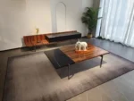 ⁦طقم طاولات قهوة مع تلفاز مع مساحة تخزين⁩ - الصورة ⁦2⁩