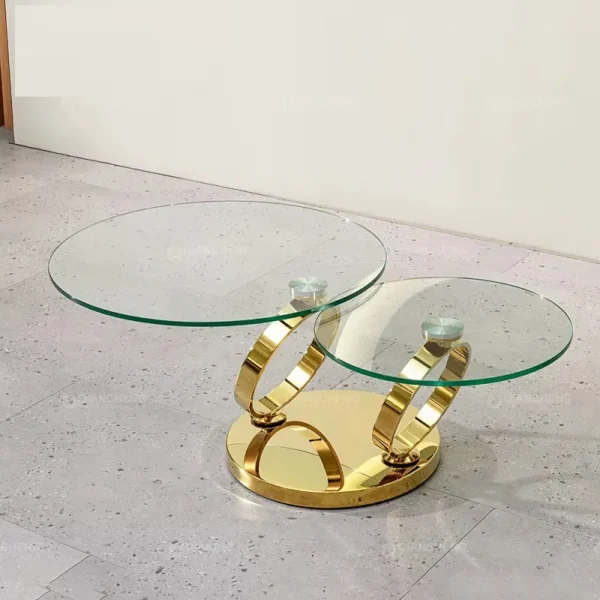 ⁦طاولة قهوة دائرية مزدوجة مميزة⁩ - الصورة ⁦6⁩