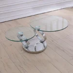 طاولة قهوة دائرية مزدوجة مميزة