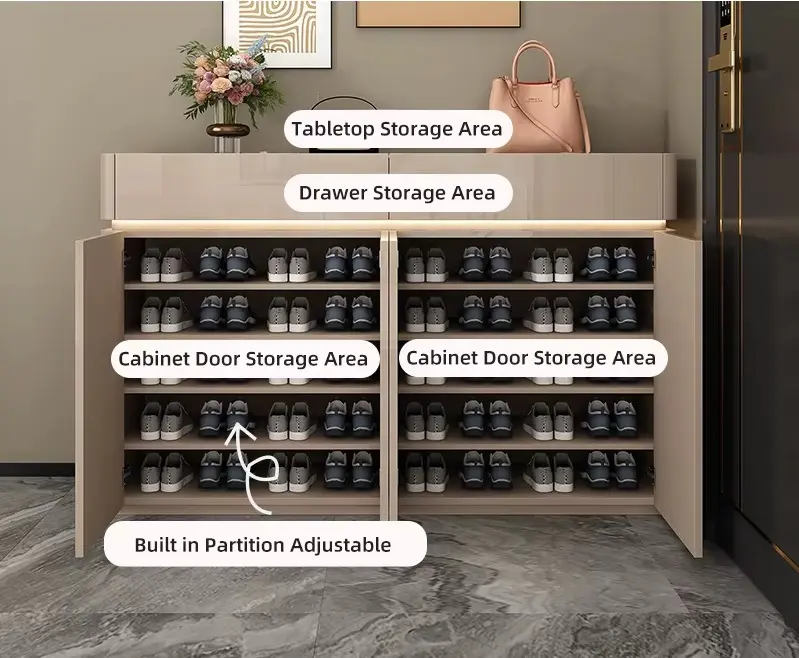 خزانة احذية بتمصميم فندقي فاخرة