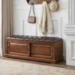 خزانة أحذية بمقعد بتصميم عتيق