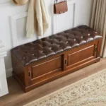 خزانة أحذية بمقعد بتصميم عتيق