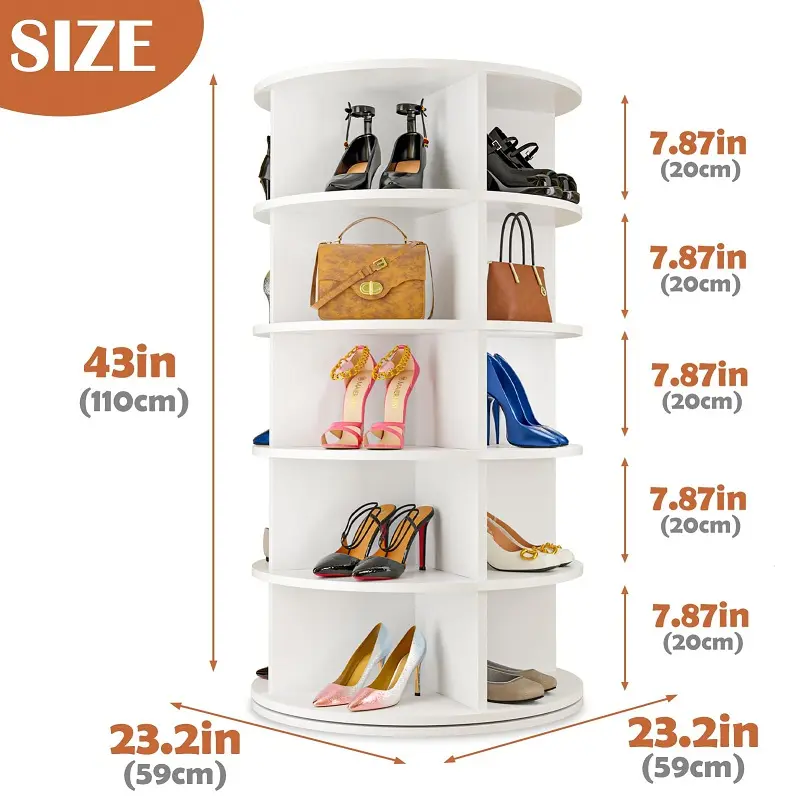 خزانة احذية قابلة للدوران