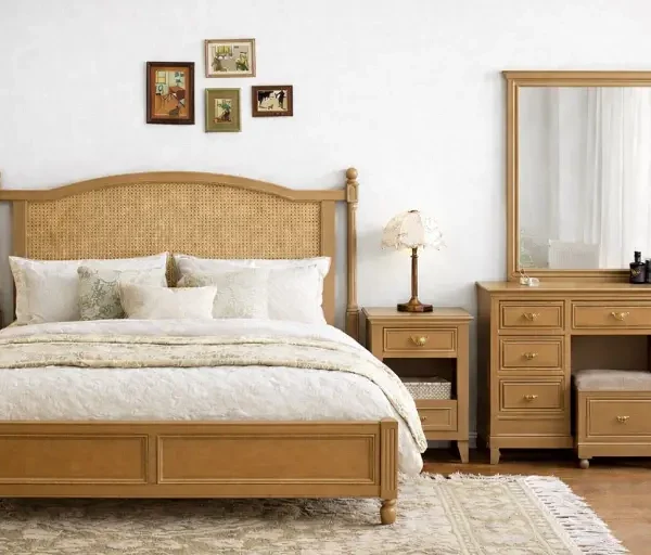 غرفة نوم بتصميم ريفي مميزة