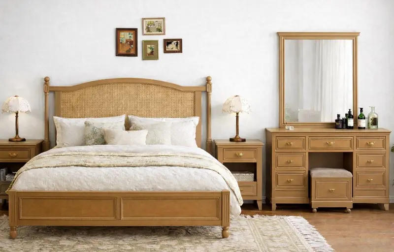 Bedroom (6) غرفة نوم بتصميم ريفي مميزة