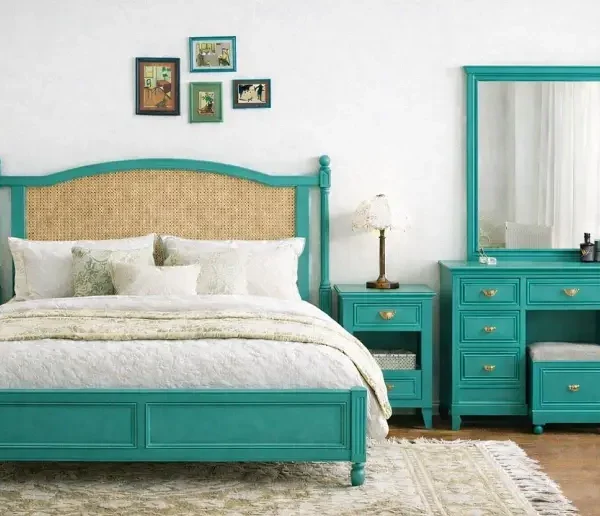 غرفة نوم بتصميم ريفي مميزة