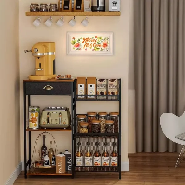 كوفى كورنر عملي لغرفة المعيشة بتصميم منظم وخامات متينة