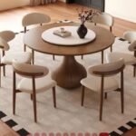 طاولة طعام دائرية مميزة مع الكراسي