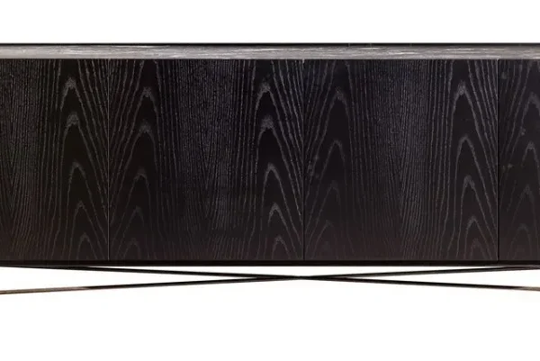 بوفيه خشب عصري بإطار معدني وقاعدة مرتفعة مناسب لغرف الطعام في السعودية