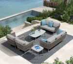 جلسات خارجية مع طاولة للحديقة