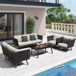 جلسات خارجية مع طاولة للحديقة