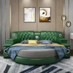 سرير دائري انيق بمميزات متعددة