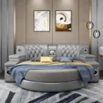 سرير دائري انيق بمميزات متعددة