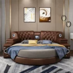 سرير دائري انيق بمميزات متعددة