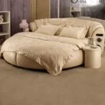 سرير غرفة نوم دائري بتصميم حديث