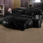 سرير غرفة نوم دائري بتصميم حديث