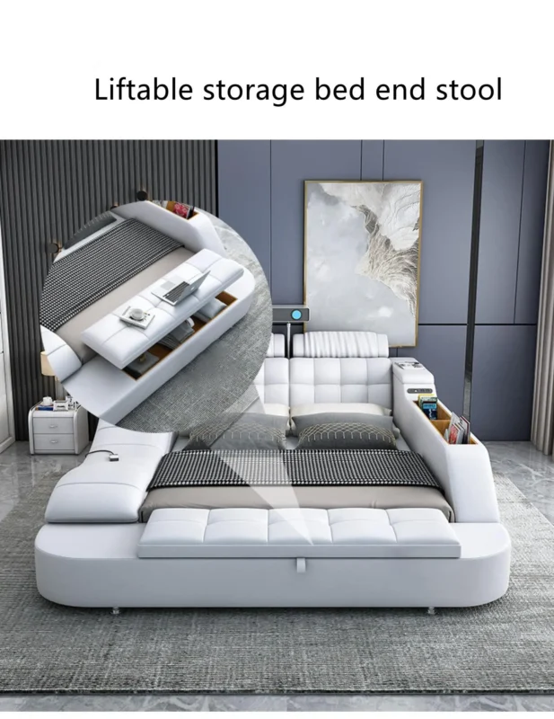 سرير بتصميم متعدد المزايا الفاخرة