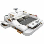 سرير بتصميم متعدد المزايا الفاخرة