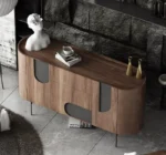 طاولة بوفيه لغرفة الطعام بتصميم خشبي