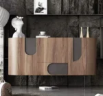 طاولة بوفيه لغرفة الطعام بتصميم خشبي