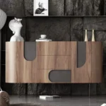 طاولة بوفيه لغرفة الطعام بتصميم خشبي