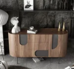 طاولة بوفيه لغرفة الطعام بتصميم خشبي