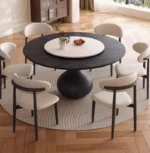 طاولة طعام دائرية مميزة مع الكراسي