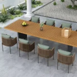 طاولة طعام مع كراسي للحديقة