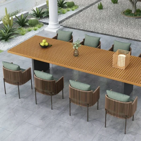 طاولة طعام مع كراسي للحديقة