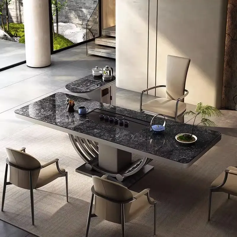 Dining table (11) طاولة طعام فاخرة بتصميم ذكي