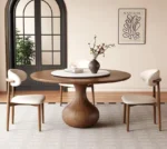 طاولة طعام دائرية مميزة مع الكراسي