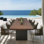 طاولة طعام مع كراسي للحديقة