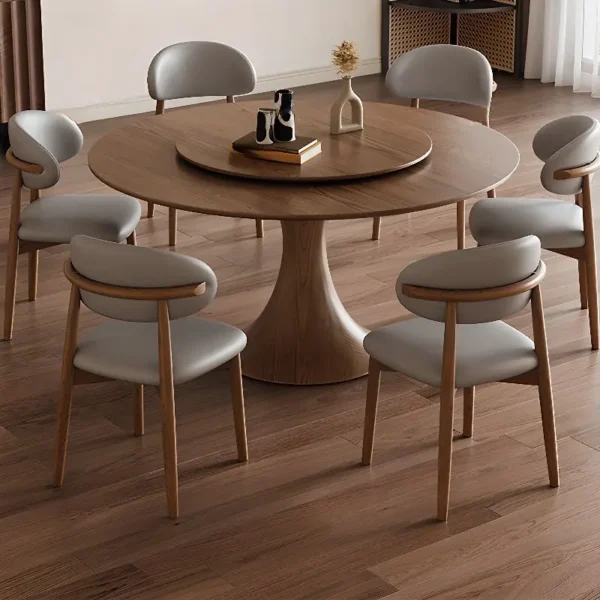 طاولة طعام دائرية مميزة مع الكراسي