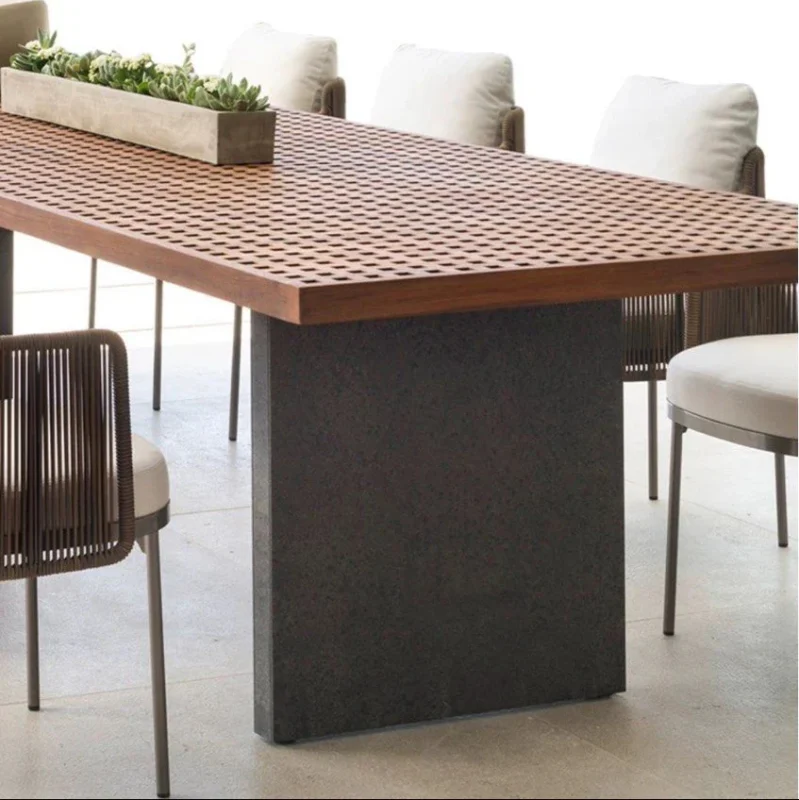 طاولة طعام مع كراسي للحديقة 