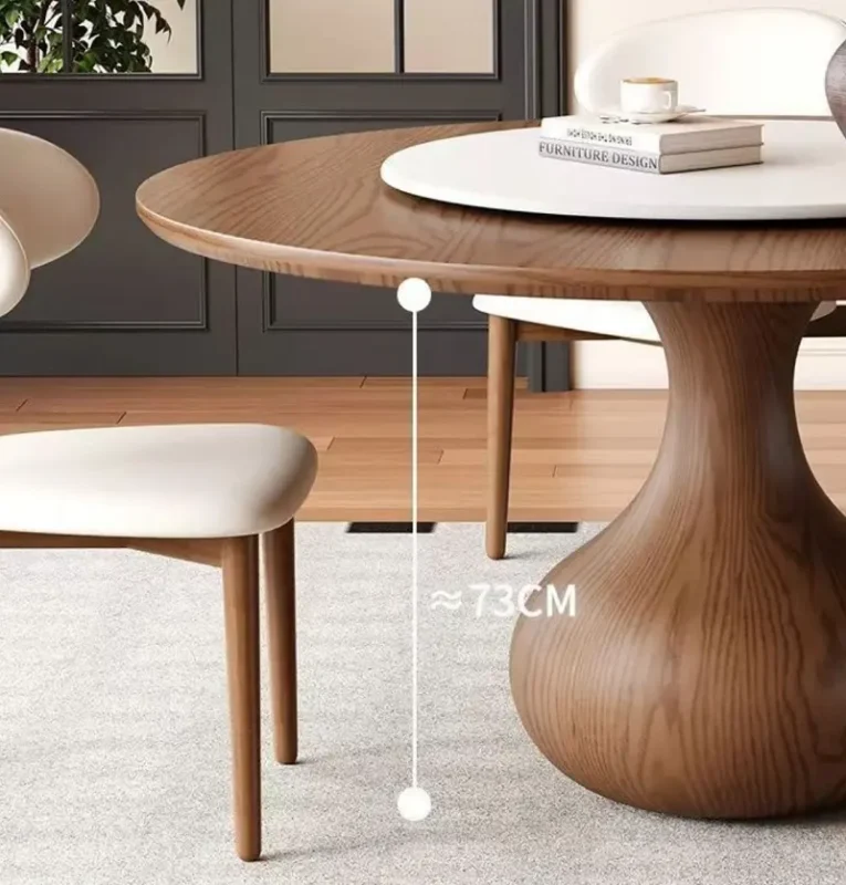 طاولة طعام دائرية مميزة مع الكراسي