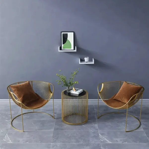 كرسي مفرد معدن بتصميم أنيق