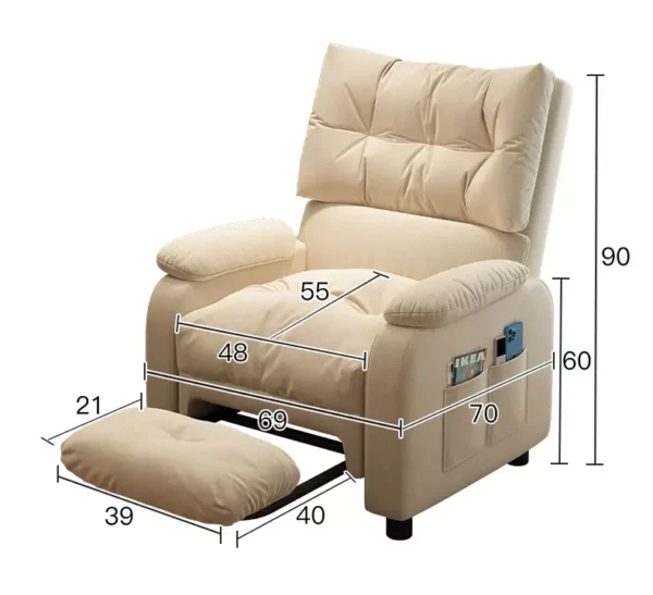 كرسي استرخاء مع مسند للقدم لاكثر راحة