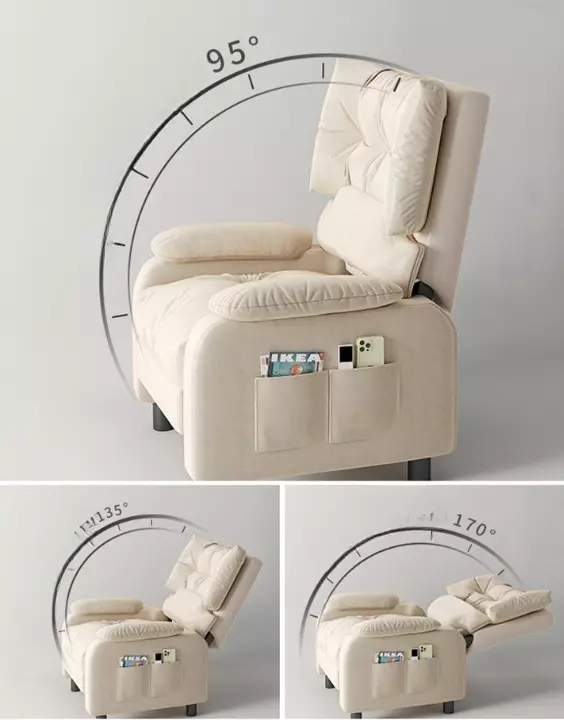 كرسي استرخاء مع مسند للقدم لاكثر راحة