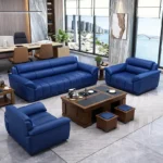 طقم كنب جلد مكتبي مودرن بتصميم فاخر