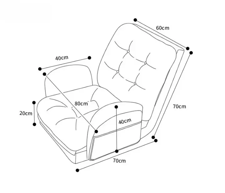 كرسي سرير قابل للطي بتصميم عملي متعدد الاستخدام