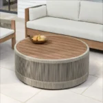 طاولة قهوة دائرية للجلسات الخارجية