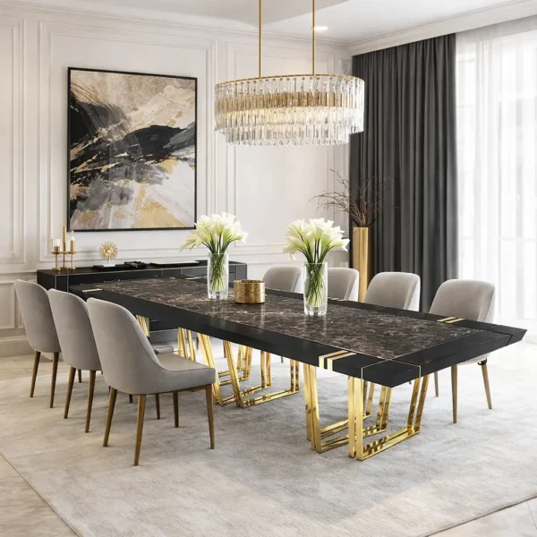 طاولة طعام أنيق بتصميم عصري